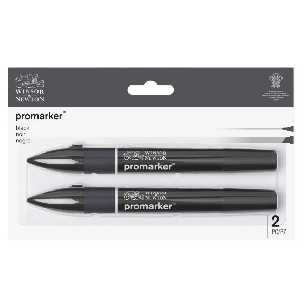 Picture of Winsor & Newton Promarker - Black (Set of 2)
