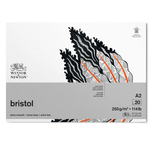 Picture of Winsor & Newton Extra Smooth Bristol Pad 250GSM A2 - 20 Sheets