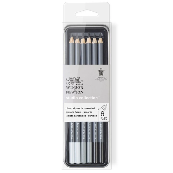Picture of W&N STUDIO COLLECTION CHARCOAL PENCIL ASST PK-6(04900025)