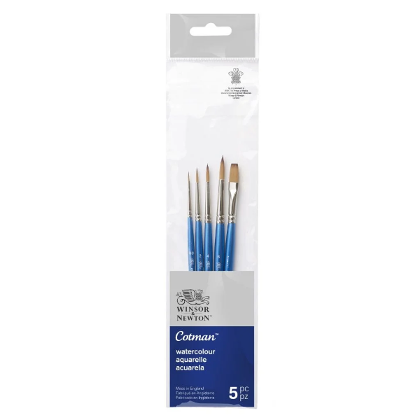 Picture of W&N COTMAN WATERCOLOUR BRUSH SET OF 5-5390609