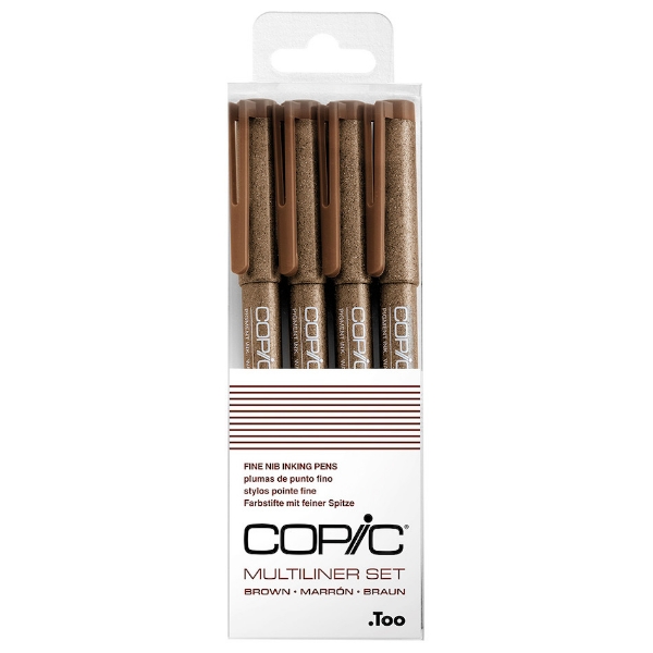 Picture of Copic Multiliner Pen - Set of 4 (Brown)