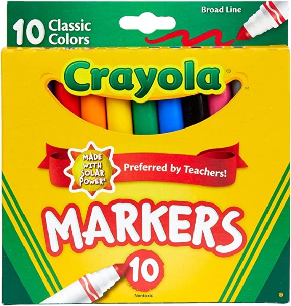 Crayola Broad Line Markers Classic Colors 10 Each 