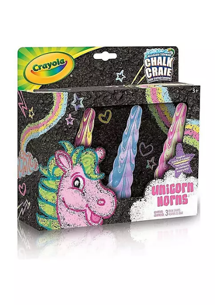 Picture of CRAYOLA WASHABLE CHALK UNICORN HORNS SET OF 3