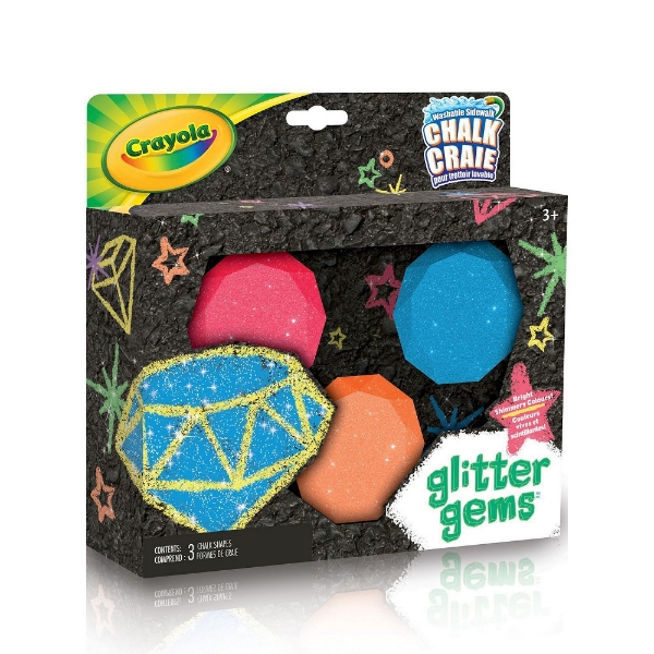 Picture of CRAYOLA WASHABLE CHALK GLITTER GEMS SET OF 3