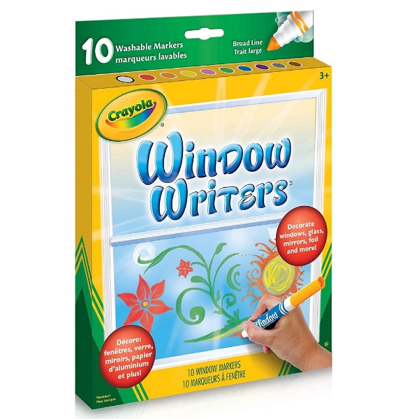 Picture of CRAYOLA WINDOW WRITERS WASHABLE MARKERS SET 10
