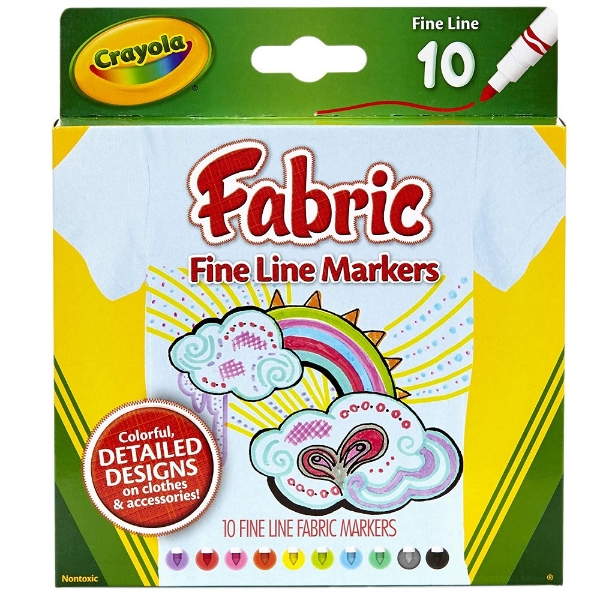 Picture of CRAYOLA FABRIC FINE LINE MARKERS SET OF 10