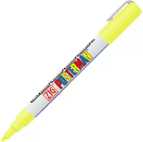 Picture of Zig Posterman Marker Florescent Yellow  - 1mm Fine