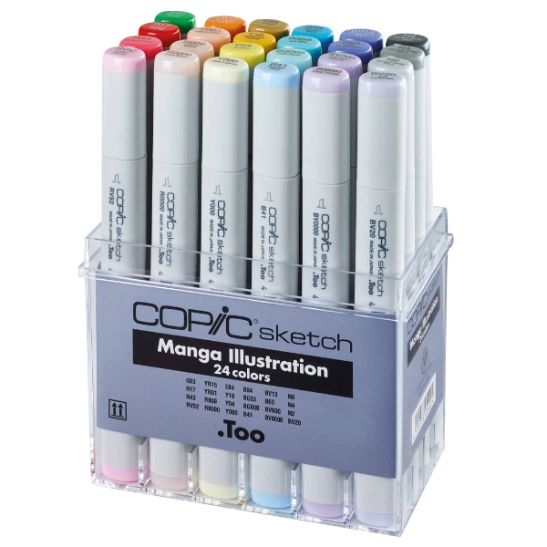 Picture of Copic Manga Illustration Sketch Markers - Set of 24
