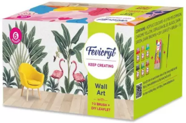 Picture of Fevicryl Wall Art Painting Kit - Set of 6 (100ml)