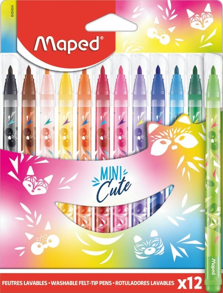 Picture of MAPED MINI CUTE WASHABLE FELT TIPS PENS SET OF 12-845404