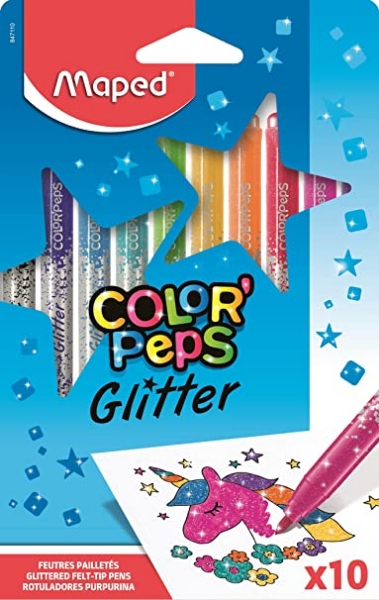 Picture of MAPED COLOR PEPS GLITTER FELT TIP PENS SET OF 10-847110