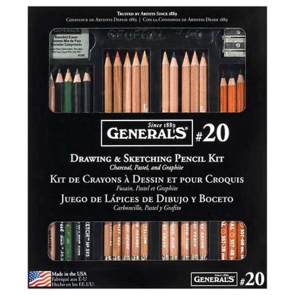 Picture of General Drawing & Sketching Pencil Kit - Set of 20