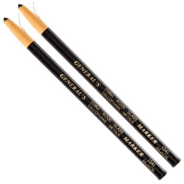 Generals Black China Markers Set of 2