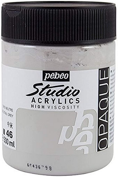 Picture of Pebeo Studio Acrylic High Viscosity - 500ml Netural Grey 46