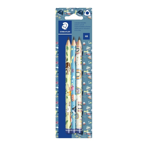 Picture of Staedtler HB Pencil - Pack of 3 (Pattern Mix ) 