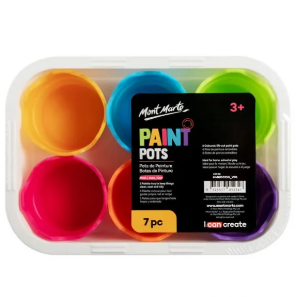 Picture of Mont Marte Plastic Paint Pots - Set of 7