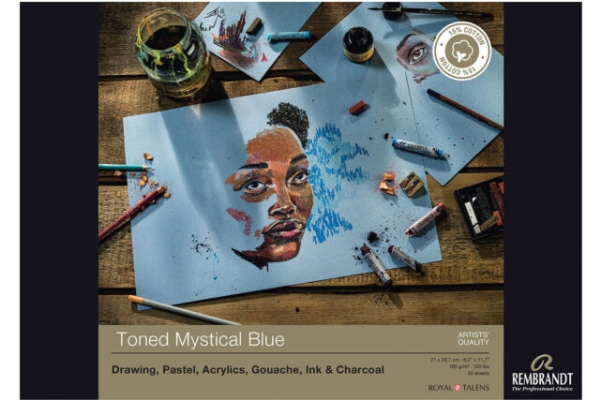 Picture of Rembrandt Toned Mystical Blue Mixed Media Pad 50sheets 180Gsm - 11.7" x 8.3"