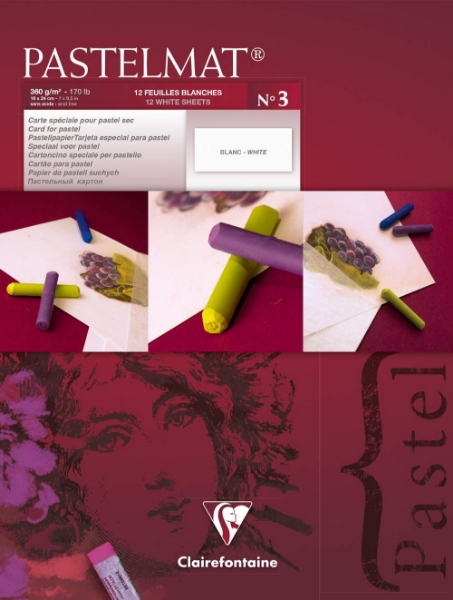 Picture of CLAIRFONTAINE PASTELMAT WHITE PAD N03 360GSM 