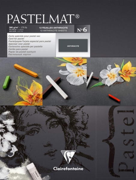 Picture of CLAIRFONTAINE PASTELMAT ANTHRACITE PAD N06 360GSM