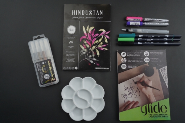 Picture of Hindustan INKTENSE Kit - Brush Calligraphy x Thin Black Brush
