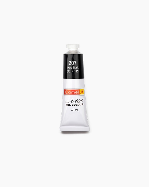 Picture of Camlin Artists Oil Colour Tube - SR1 40ml Ivory Black (207)