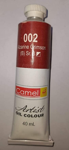 Picture of Camlin Artists Oil Colour Tube - SR3 40ml Alizarine Crimson (002)