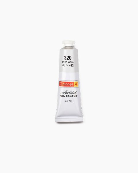 Picture of Camlin Artists Oil Colour Tube SR4 40ml Pearl White (320)