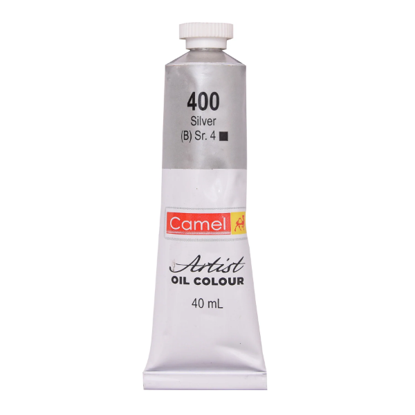 Picture of Camlin Artists Oil Colour Tube SR4 40ml Silver (400)