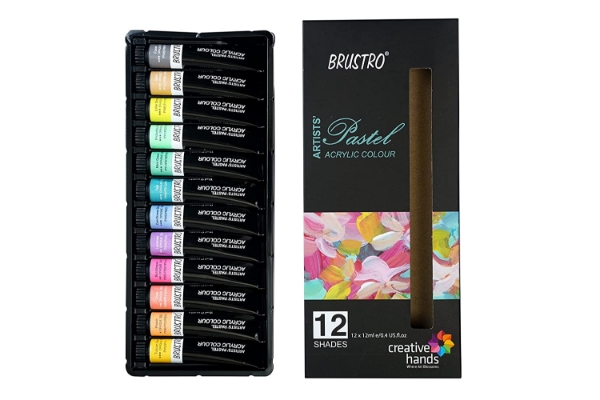 Picture of BRUSTRO ARTIST PASTEL ACRYLIC COLOUR SET 12X12ML