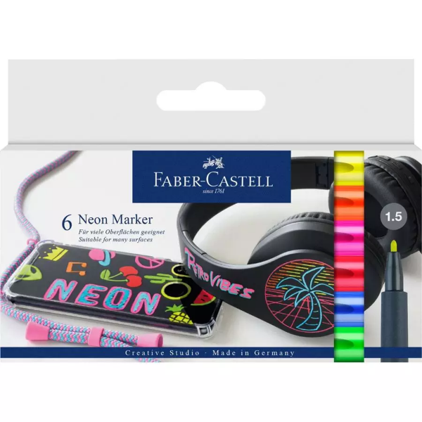 Picture of Faber Castell Neon Marker - Set of 6 (160806)