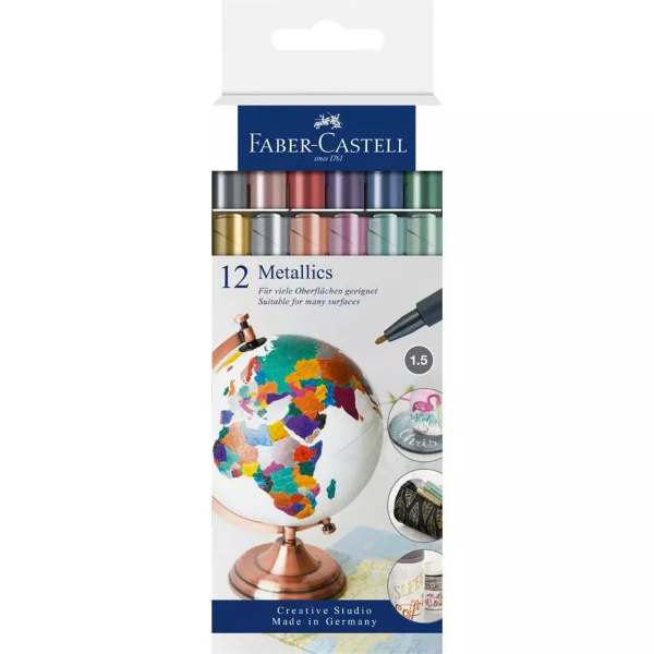Picture of Faber Castell Metallic Markers - Set of 12 (160713)