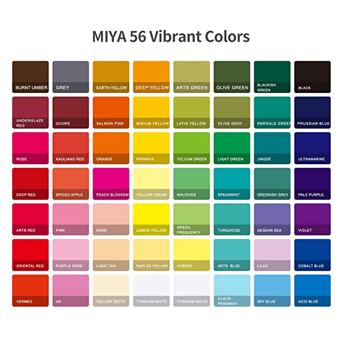 Himi Miya Gouache Paint Set of 56 (30ml)
