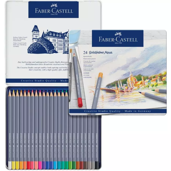 Picture of Faber Castell Goldfaber Aqua Colour Pencil - Set of 24