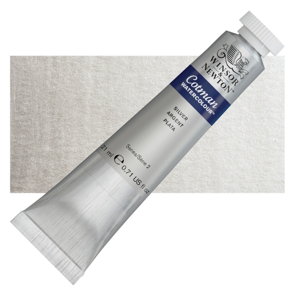 Picture of Winsor & Newton Cotman Metallic Watercolour 21ml - SR2 - Silver 