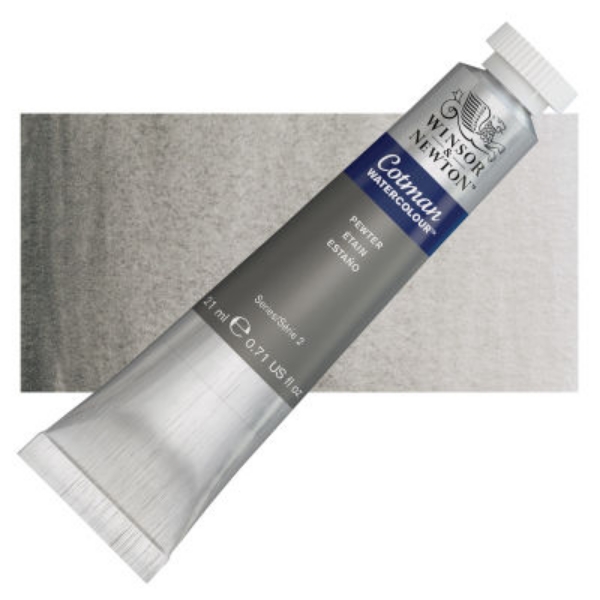 Picture of Winsor & Newton Cotman Metallic Watercolour 21ml - SR2 - Pewter