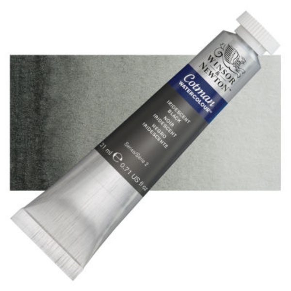 Picture of Winsor & Newton Cotman Metallic Watercolour 21ml - SR2 - Iridescent Black