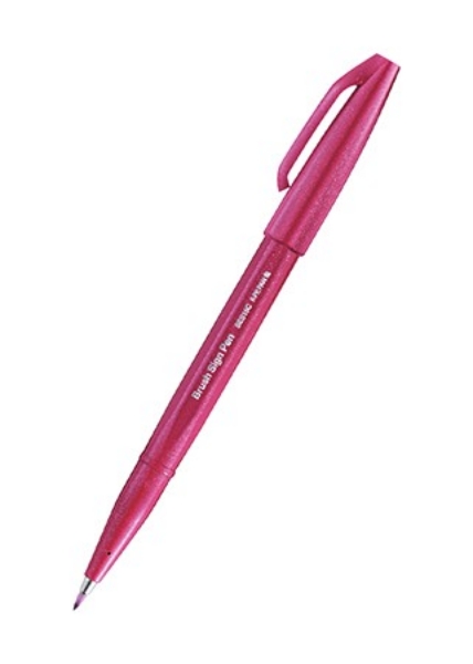 Picture of Pentel Brush Sign Pen -Burgundy