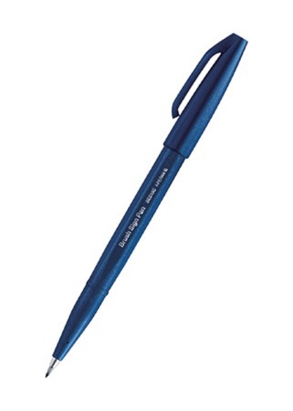 Picture of Pentel Brush Sign Pen - Blue Black