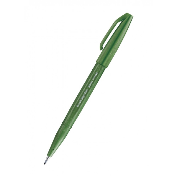 Picture of Pentel Brush Sign Pen - Olive Green