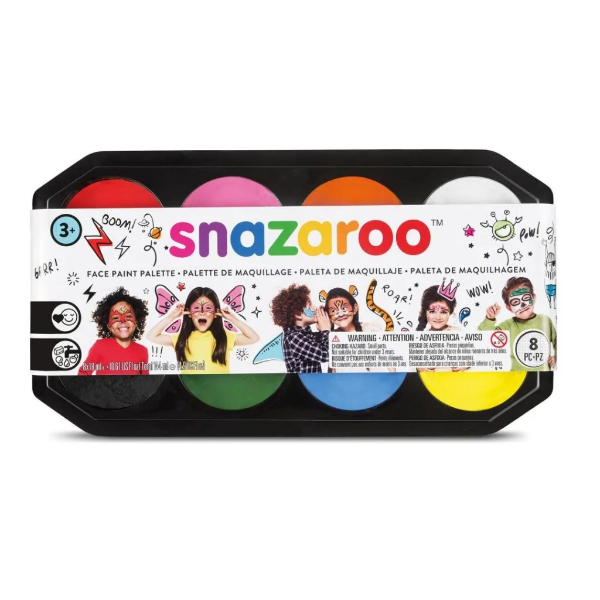 Picture of Snazaroo Jumbo Face Paint Palette Set - 8x18ml (1194040)