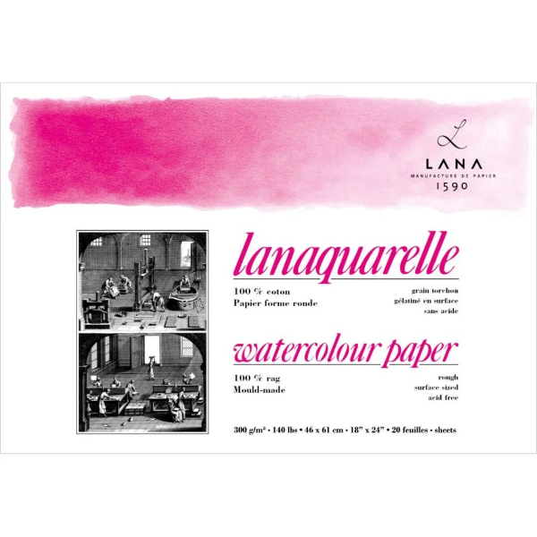 Picture of LANAQUARELLE WC PAD ROUGH 300GSM 46X61CM 18x24