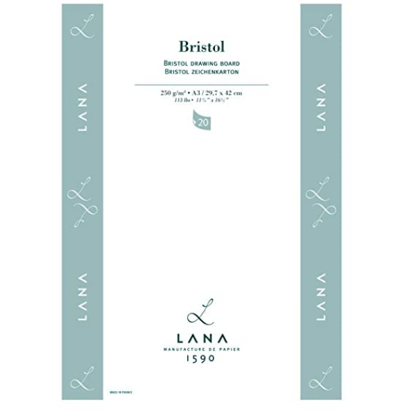 LANA BRISTOL DRAWING PAD 250GSM 20 SHEETS