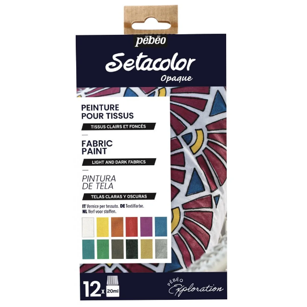 Picture of Pebeo Setacolor Shimmer Fabric Paint - Set of 12 (20ml)