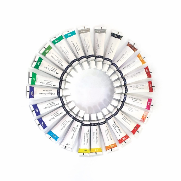 Picture of Faber Castell Oil Colours - Set of 24 Shades (9ml)