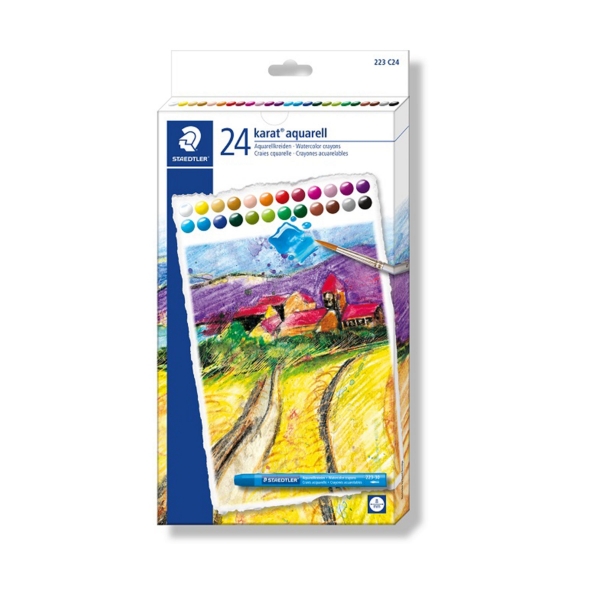 Picture of Staedtler Karat Aquarell Watercolour Crayons - Set of 24 (8mm)