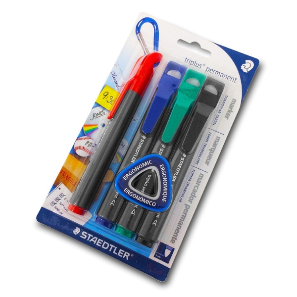 Picture of Staedtler Triplus Permanent Marker - Set of 4 (2mm)