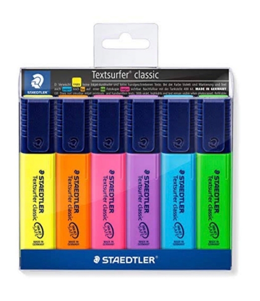 Picture of Staedtler Textsurfer Classic Highlighters - Set of 6