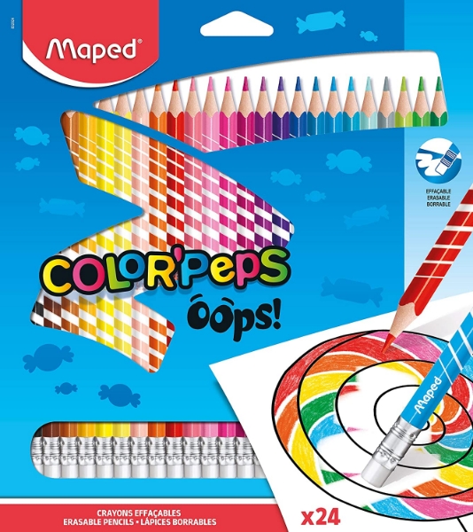 Picture of Maped Colour Peps Erasable Colour Pencil - Set of 24 (832824)