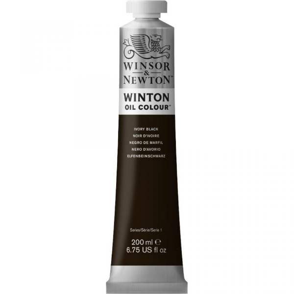 Picture of Winsor & Newton Winton Oil Colour - 200ml Ivory Black