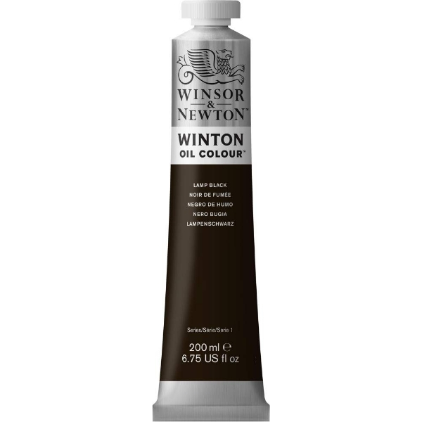 Picture of Winsor & Newton Winton Oil Colour - 200ml Lamp Black